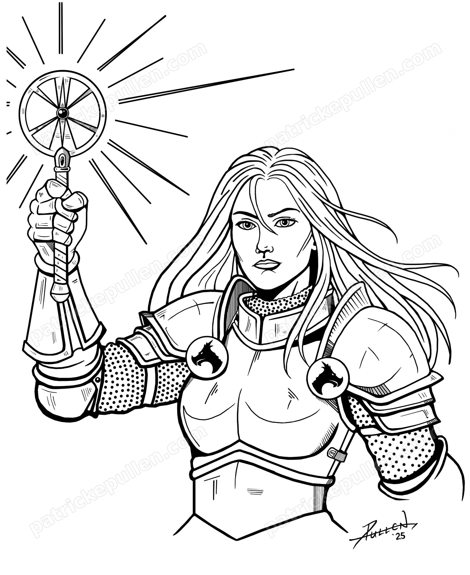 Female Cleric with Holy Symbol